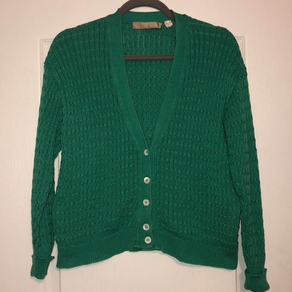 Perry Ellis Kelly Green Cardigan